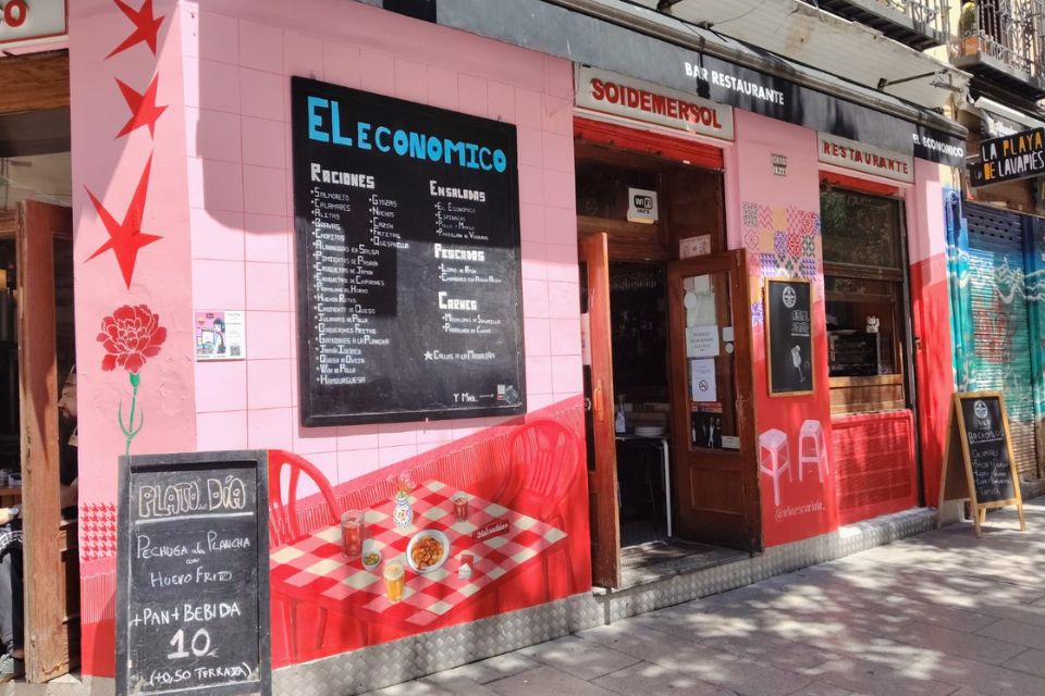 Street art that can be seen during our walking tours in Lavapies Madrid 