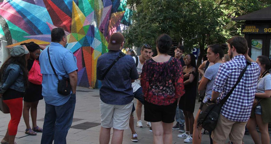Moment during the street art madrid tour