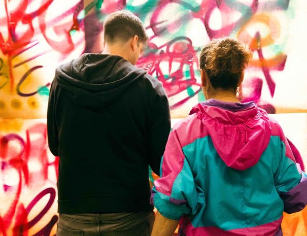 participants at the street art workshop in madrid