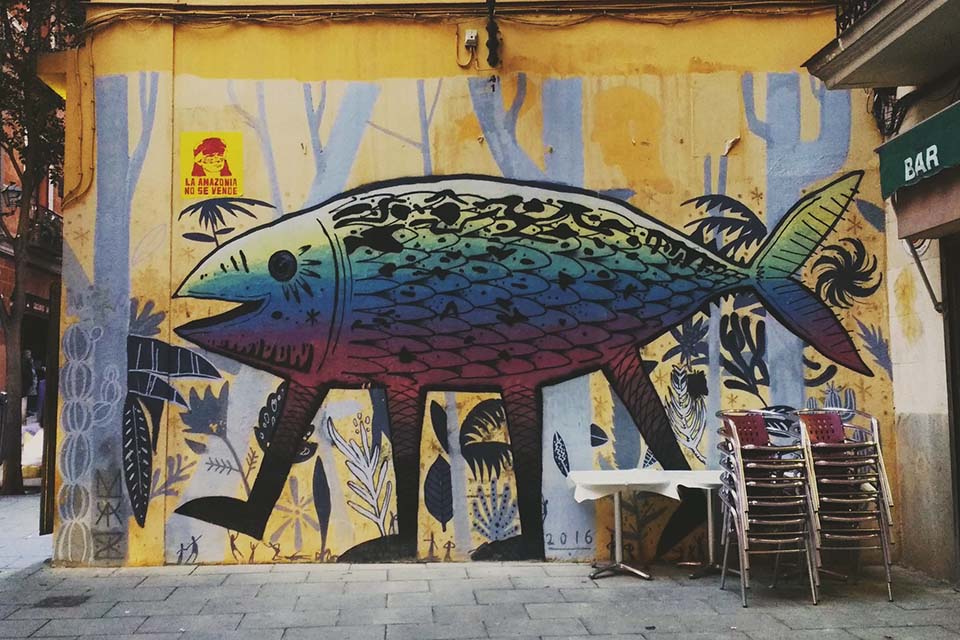 street art walking tour ft. Mazilax, Madrid