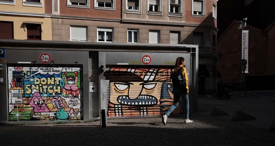 Madrid throw up graffiti