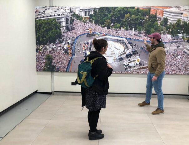explanation at the real Madrid stadium tour