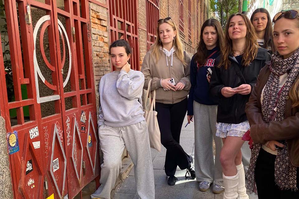 students visit in Malasaña