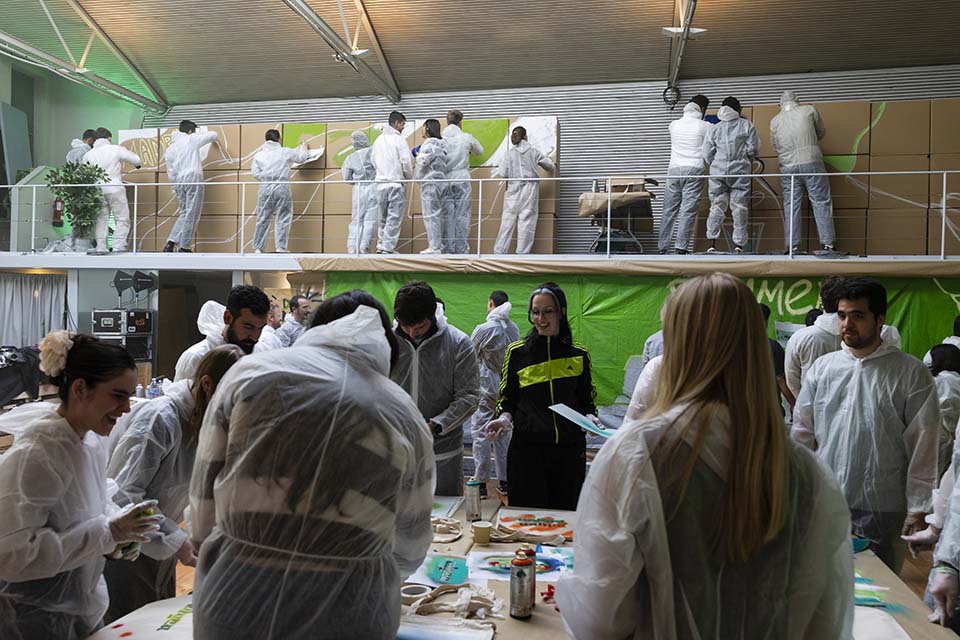 A group of participants at one of our graffiti events